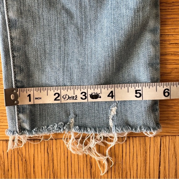 Paige 28 Skyline Angke Peg Skinny Distressed Blue Denim Jeans Button Fly - Picture 10 of 10